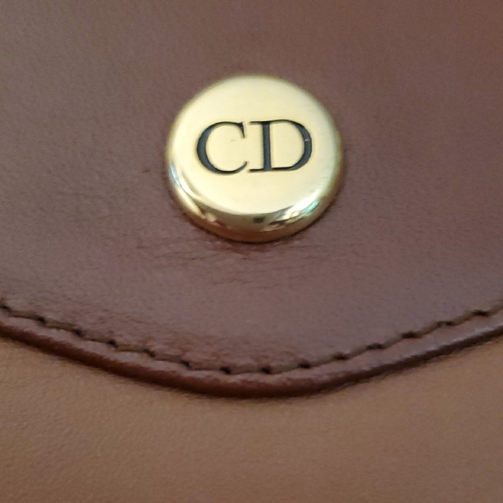 Vintage DIOR Caramel Leather Wristlet Clutch Pouch - Picture 13 of 15
